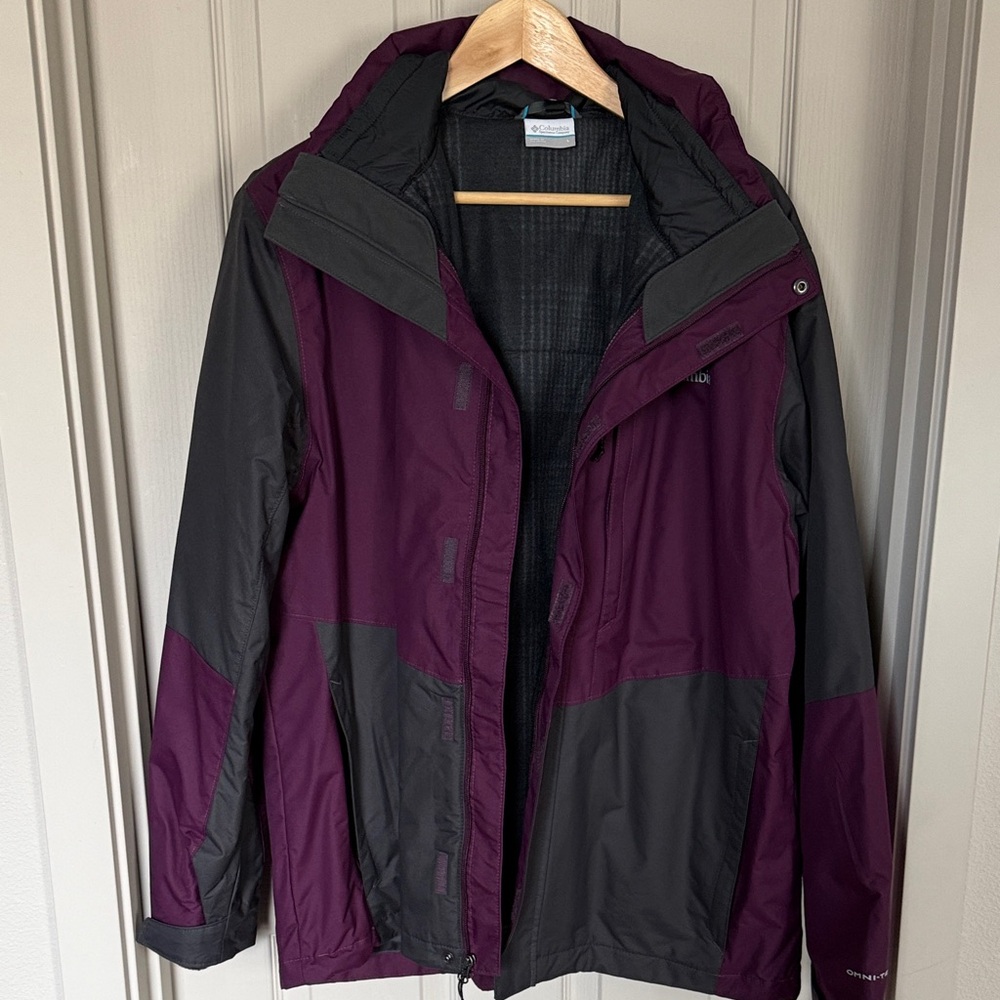 Columbia Women's Dark Purple and Charcoal Ski Jacket